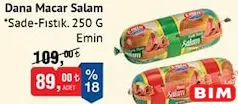 EMİN DANA MACAR SALAM SADE-FISTIK 250 G